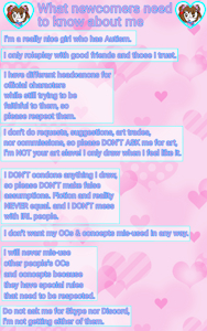 What newcomers need to know about me by ChelseaCatGirl