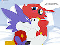 [Commission] Shoutmon & Gumdramon