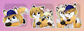 Cute YCH stickers for Miu & KitsuNess^^ by AlexUmkaArt